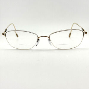 Silhouette Eyeglasses Frames Gold Half Rim Round M‎ H13373